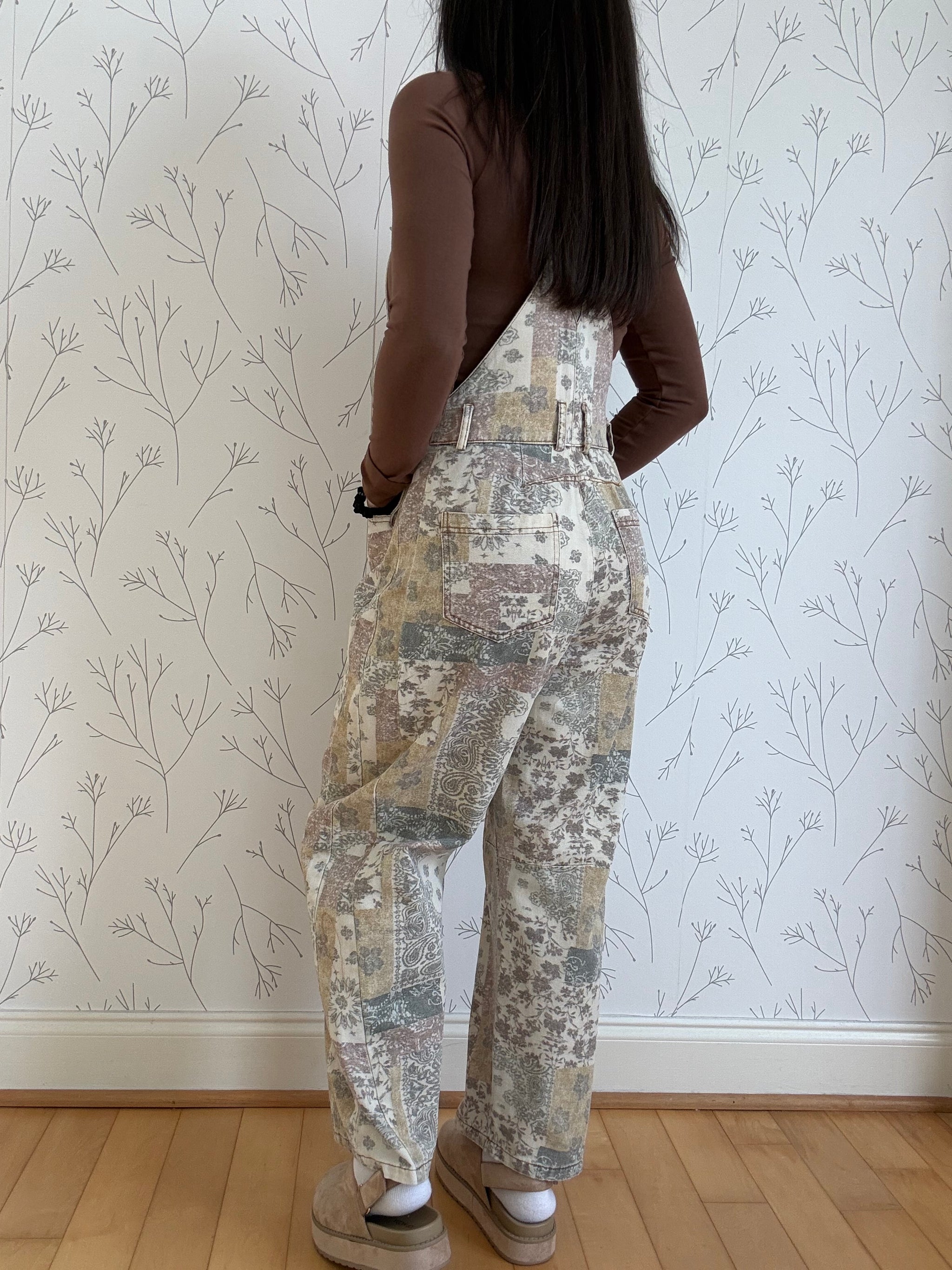 Boho Print Overalls