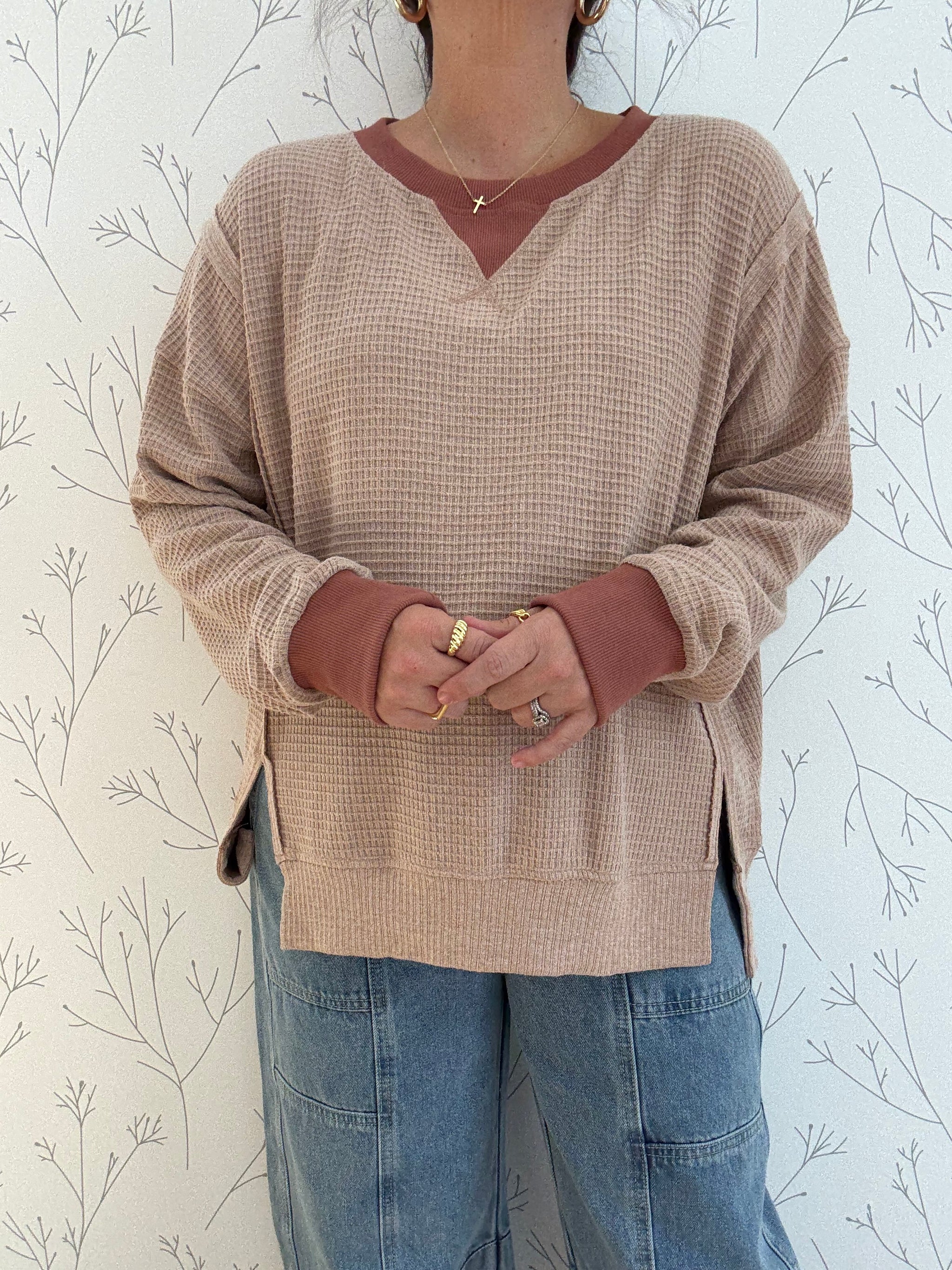 Oversized Thermal Crewneck