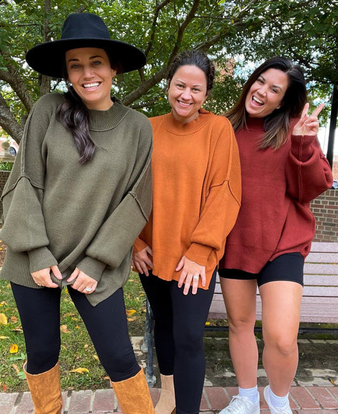 Side Slit Oversized Sweater - Including Plus
