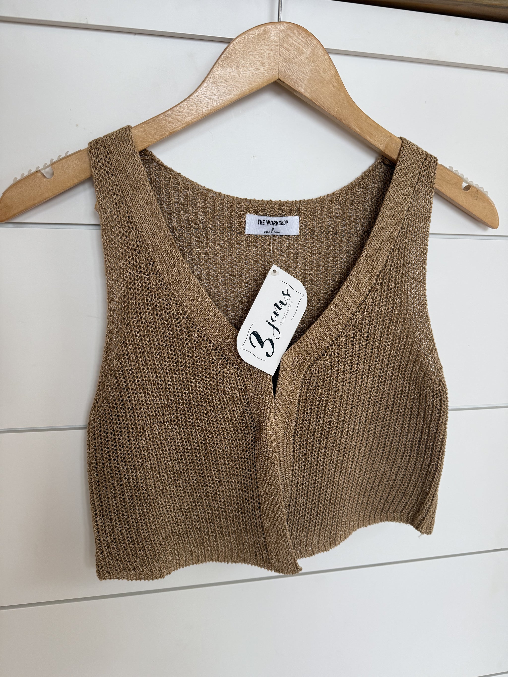 Emma Front Hook Knit Vest