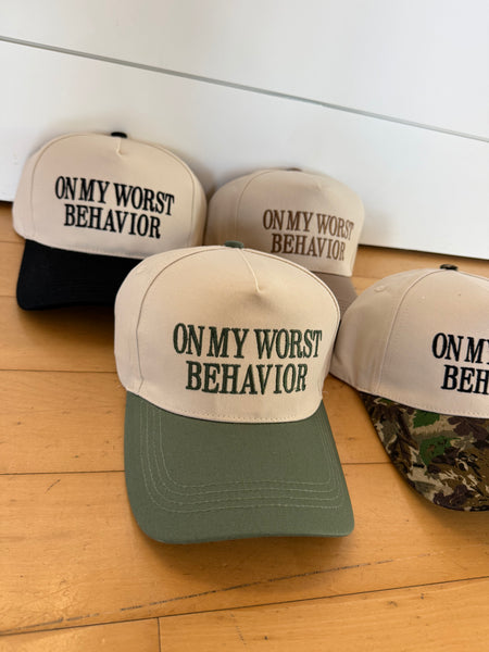 On My Worst Behavior Hat