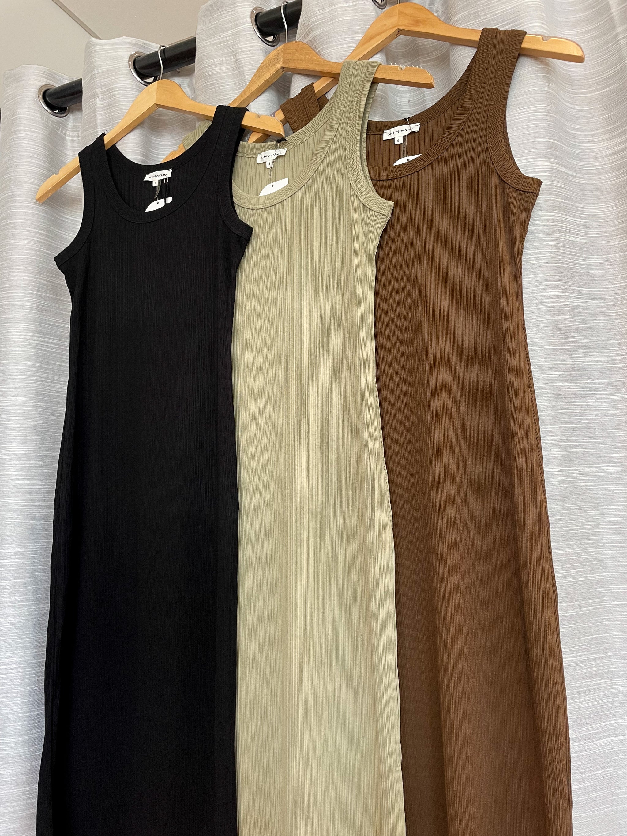 Everyday Ribbed Tank Midi Dress