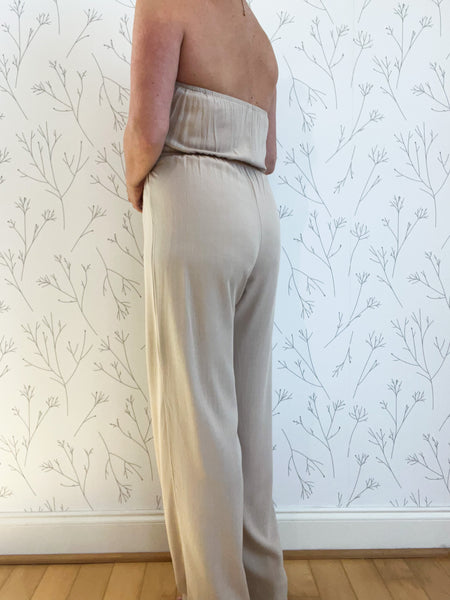 Front Cut Out Tie Jumpsuit