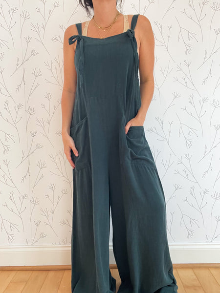 Linen Wide Leg Jumpsuit