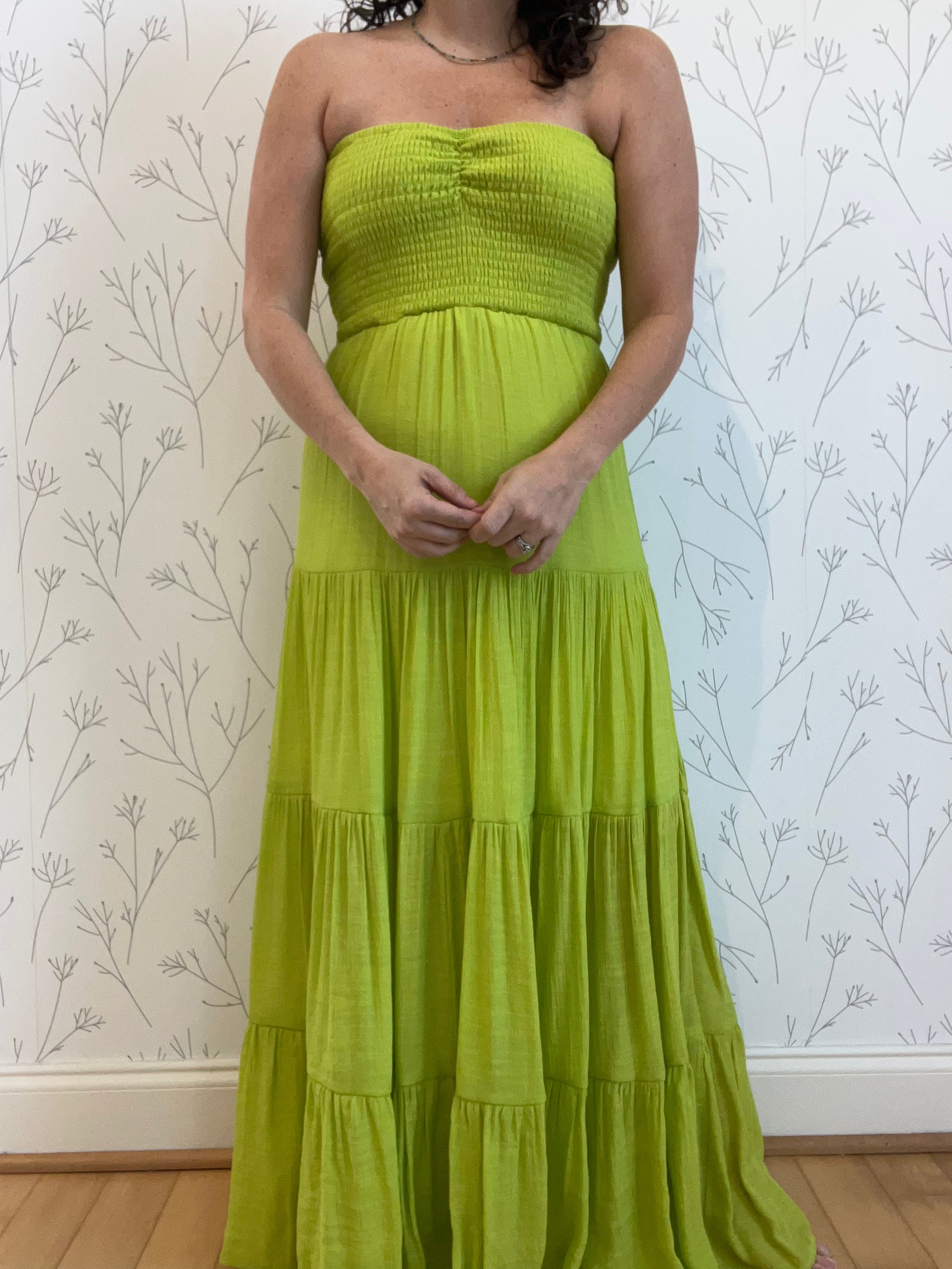 Smocked Tube Top Maxi Dress