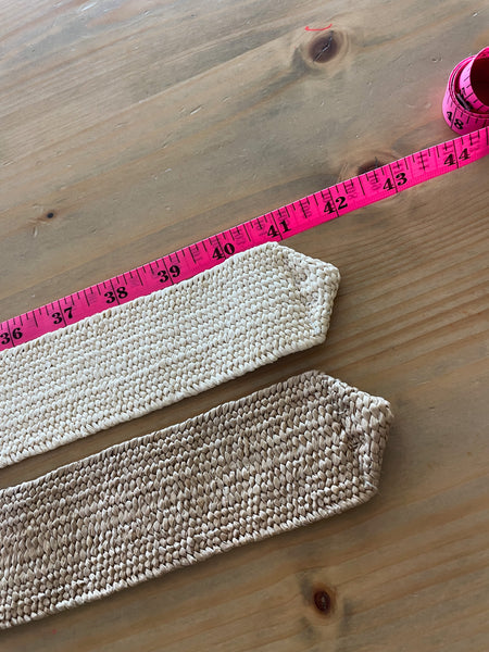 Raffia Oval Buckle Belt