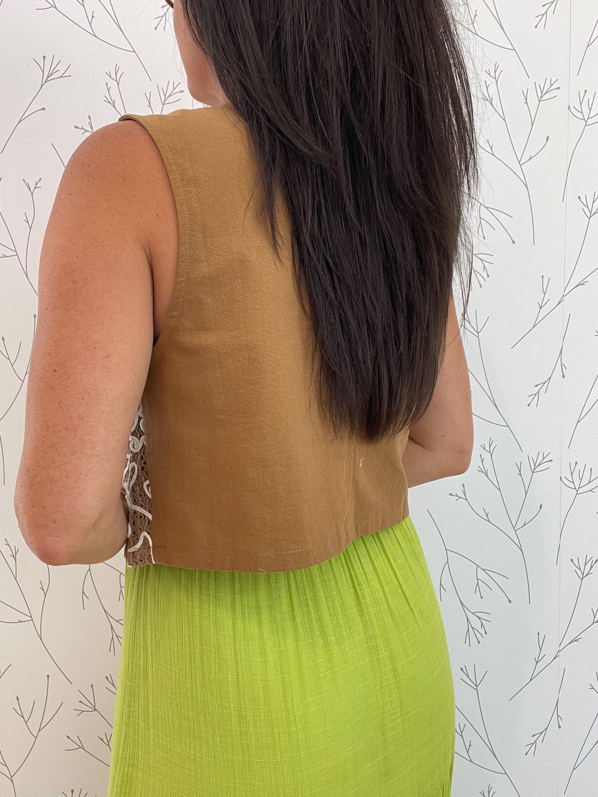 Abstract Embroidered Vest