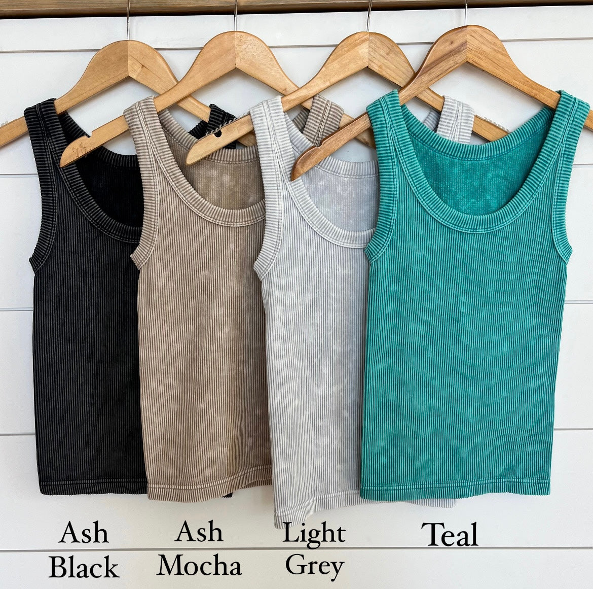 Ria Reversible Neckline Ribbed Tank
