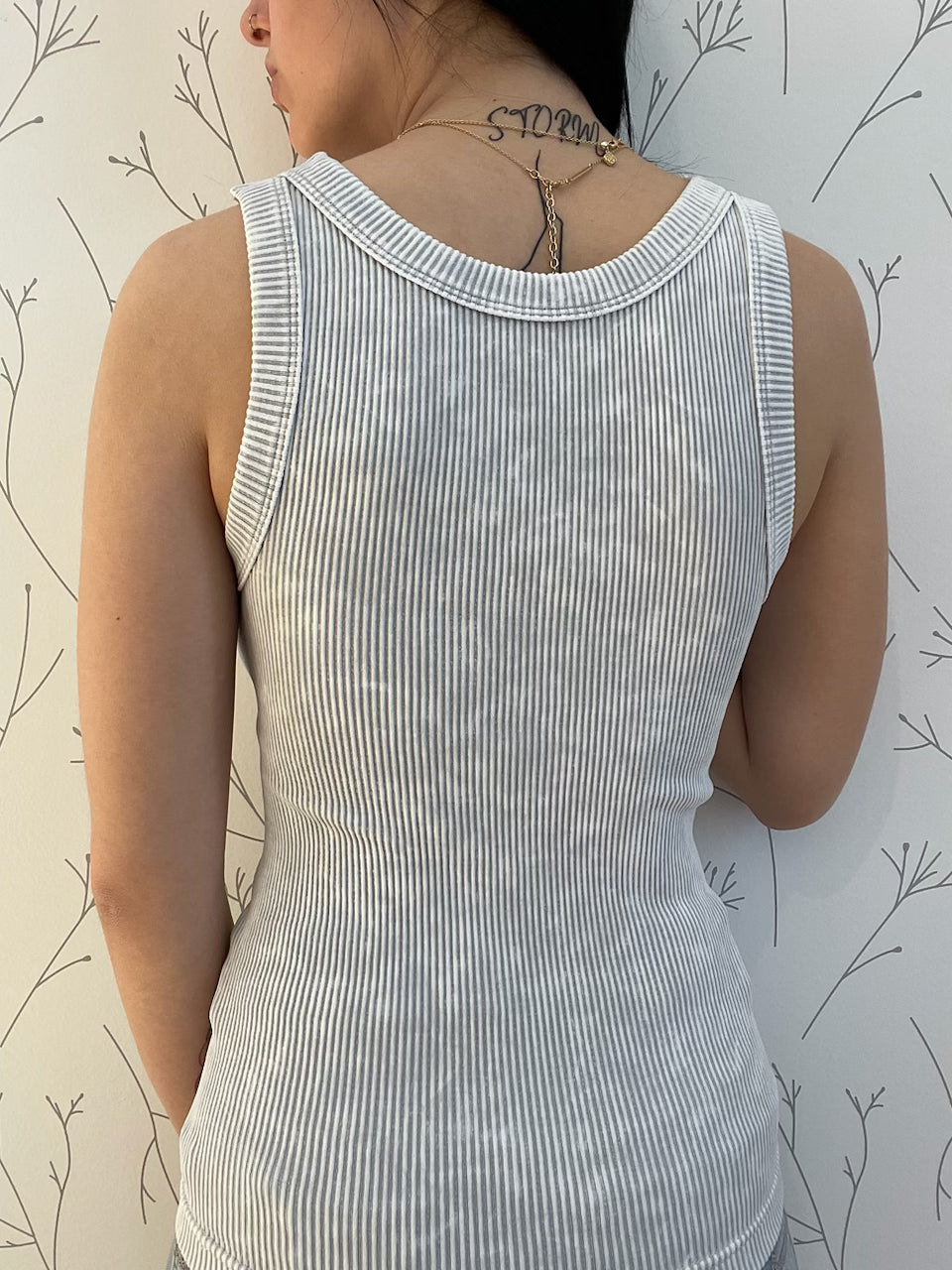 Ria Reversible Neckline Ribbed Tank