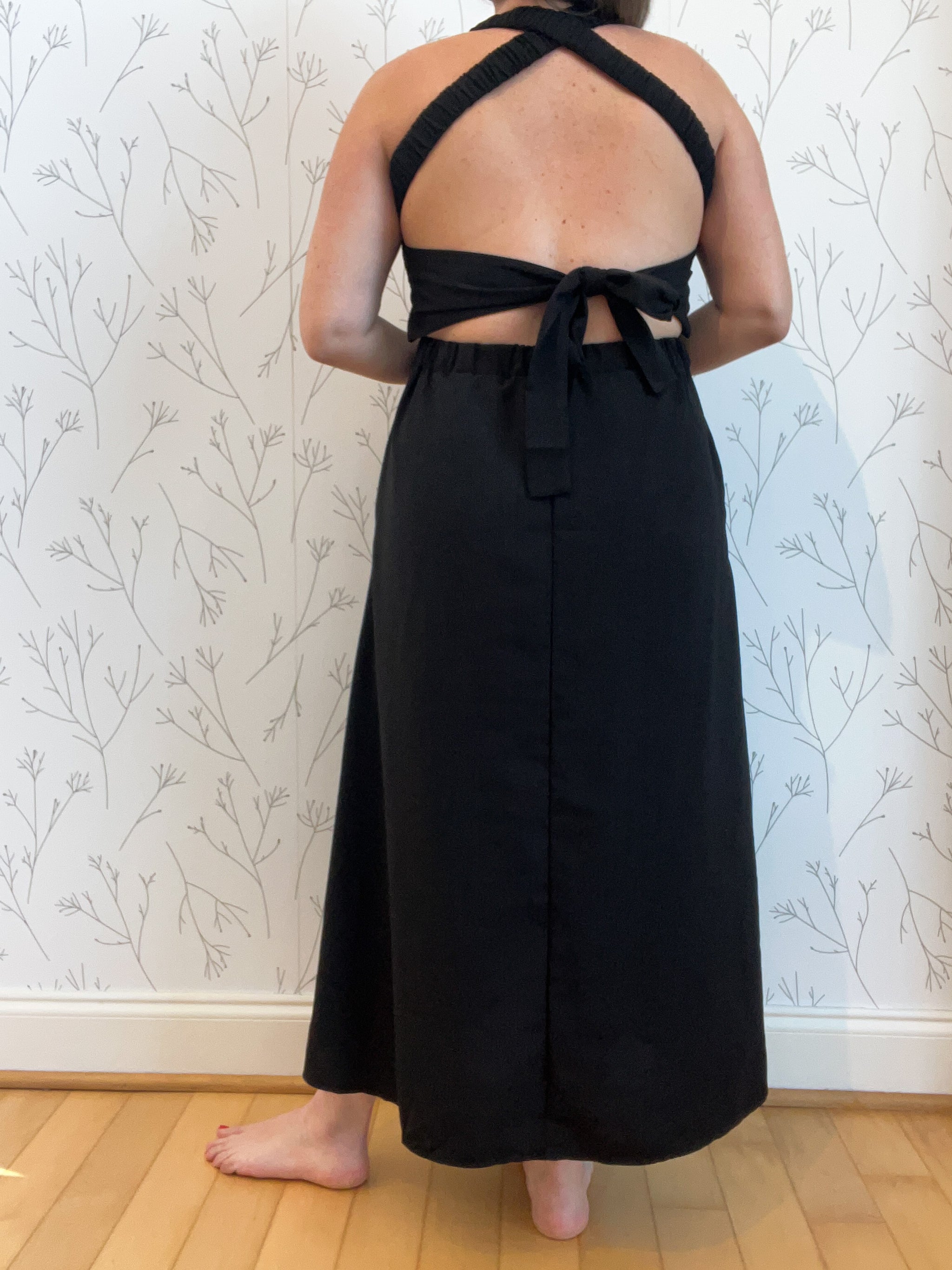 Open Back Midi Dress