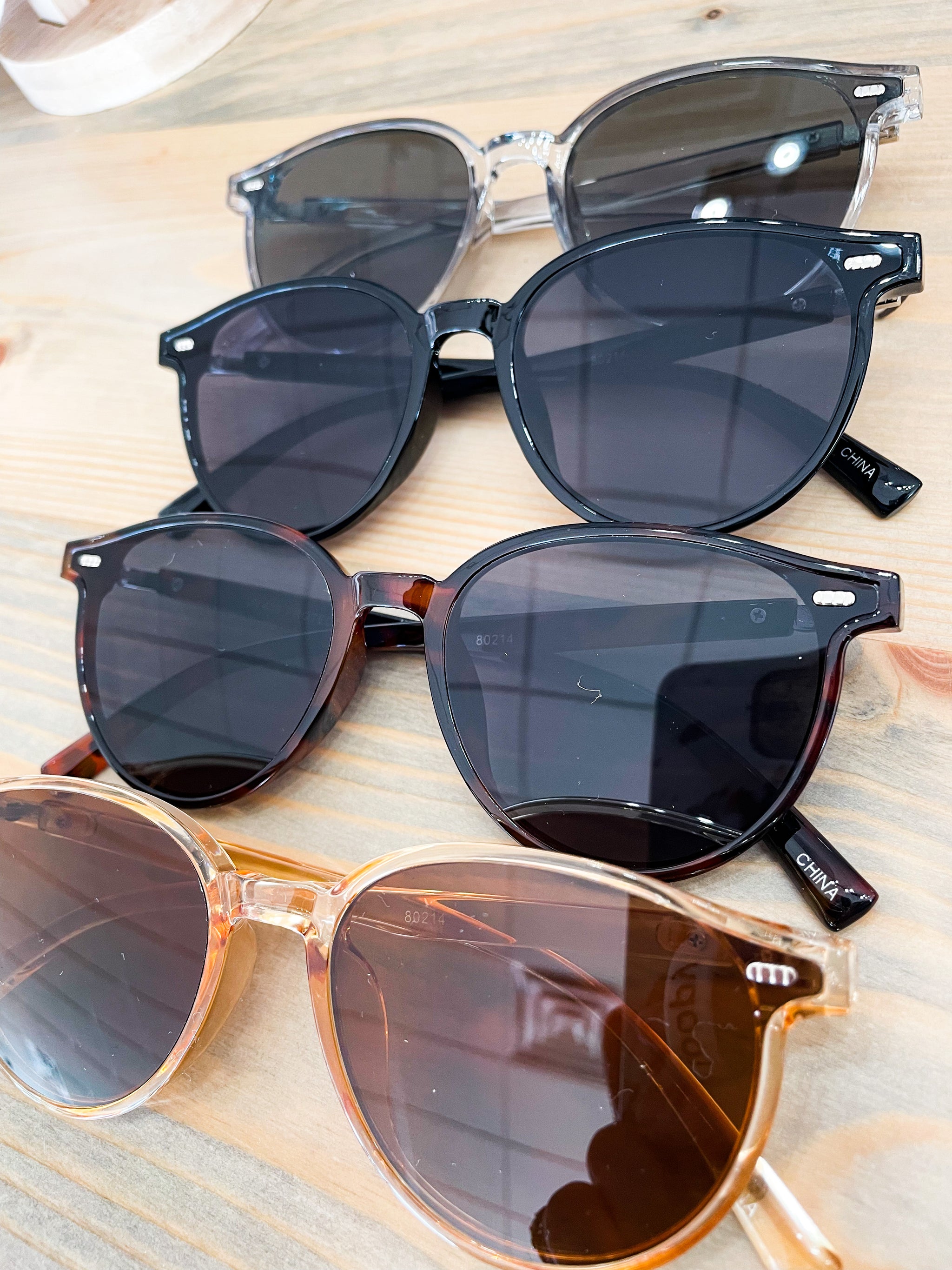 Plated Round Sunglasses