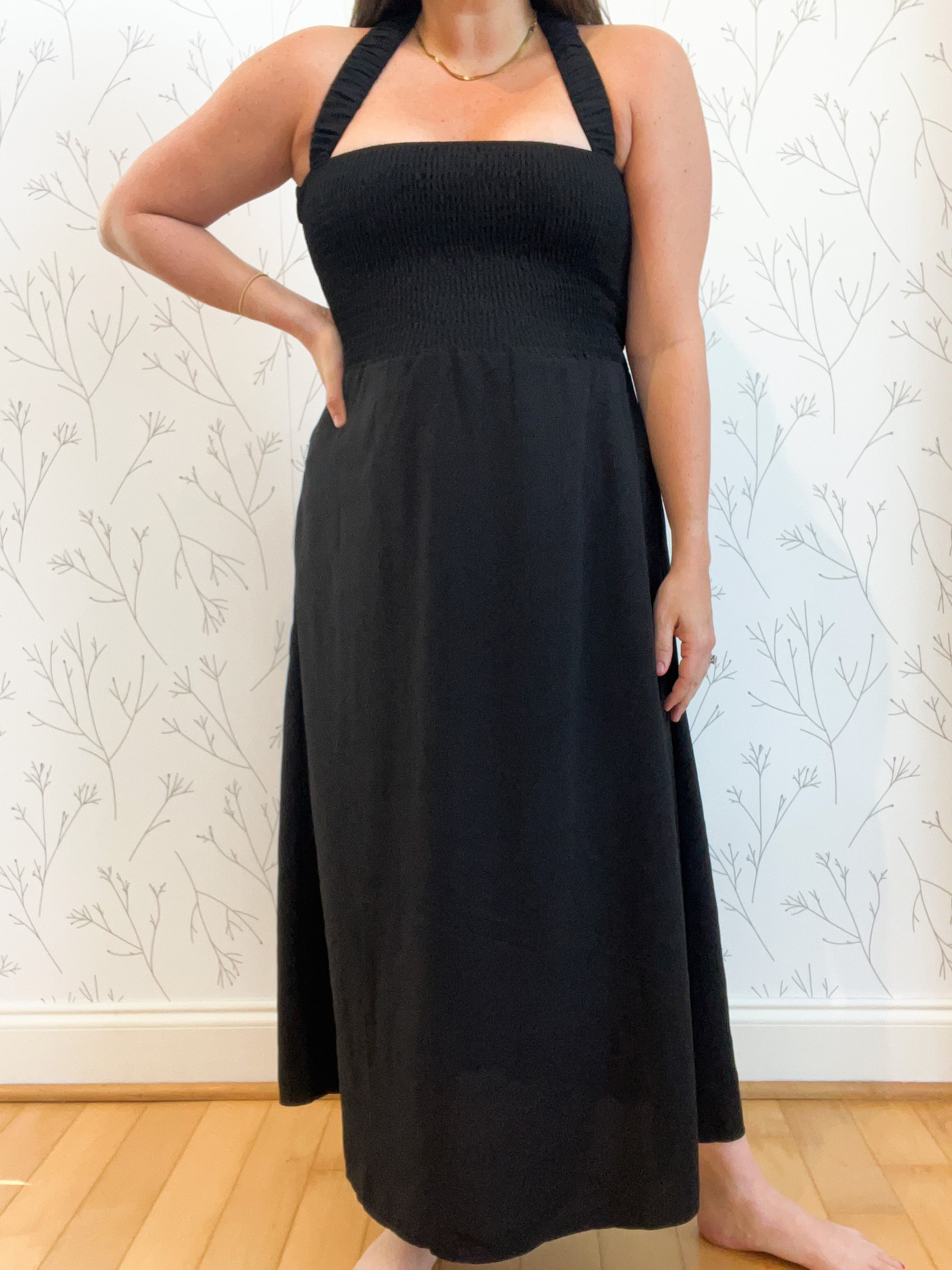 Open Back Midi Dress