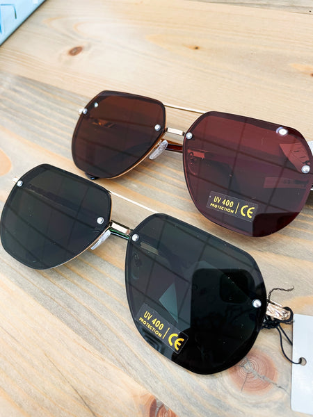 Metal Aviator Sunglasses