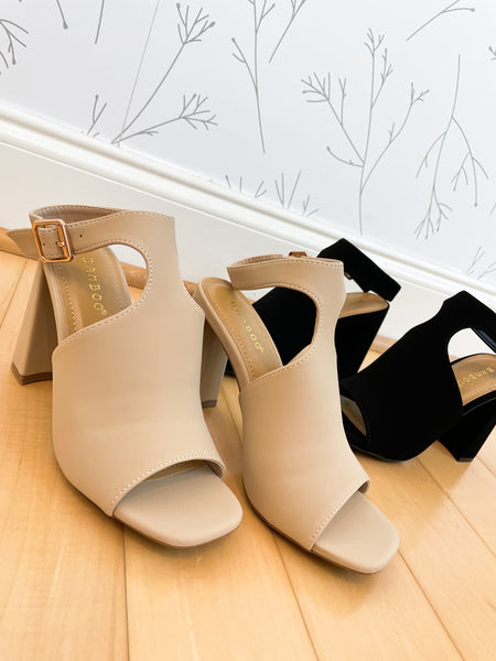 Buckle Ankle Strap Open Toe Heel