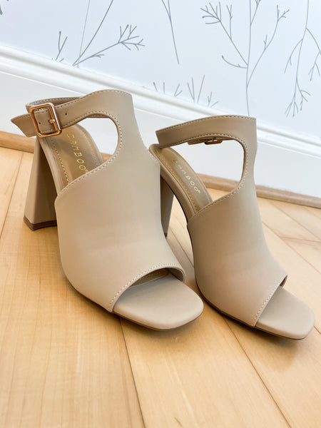 Buckle Ankle Strap Open Toe Heel