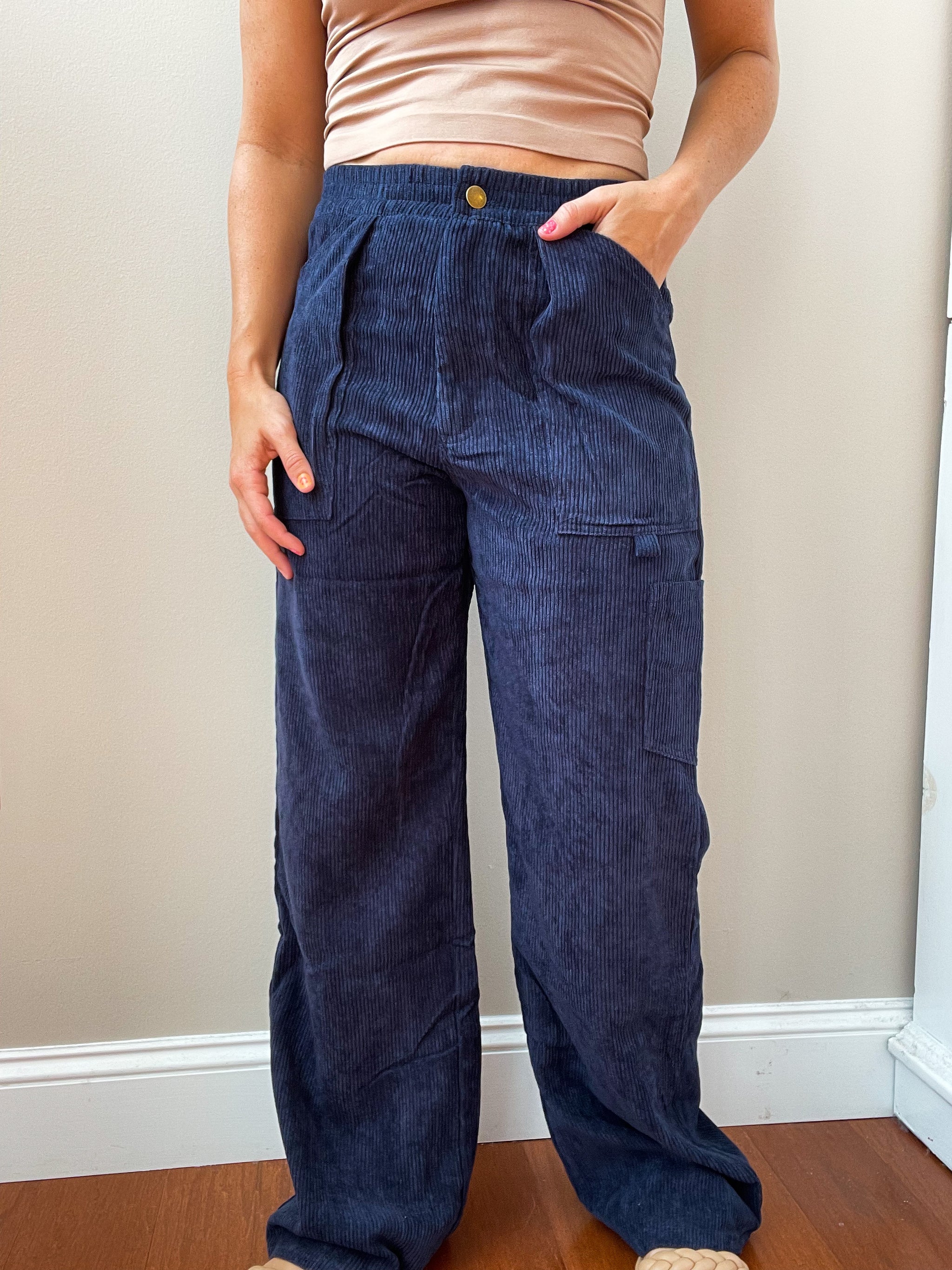 Wide Leg Corduroy Pants