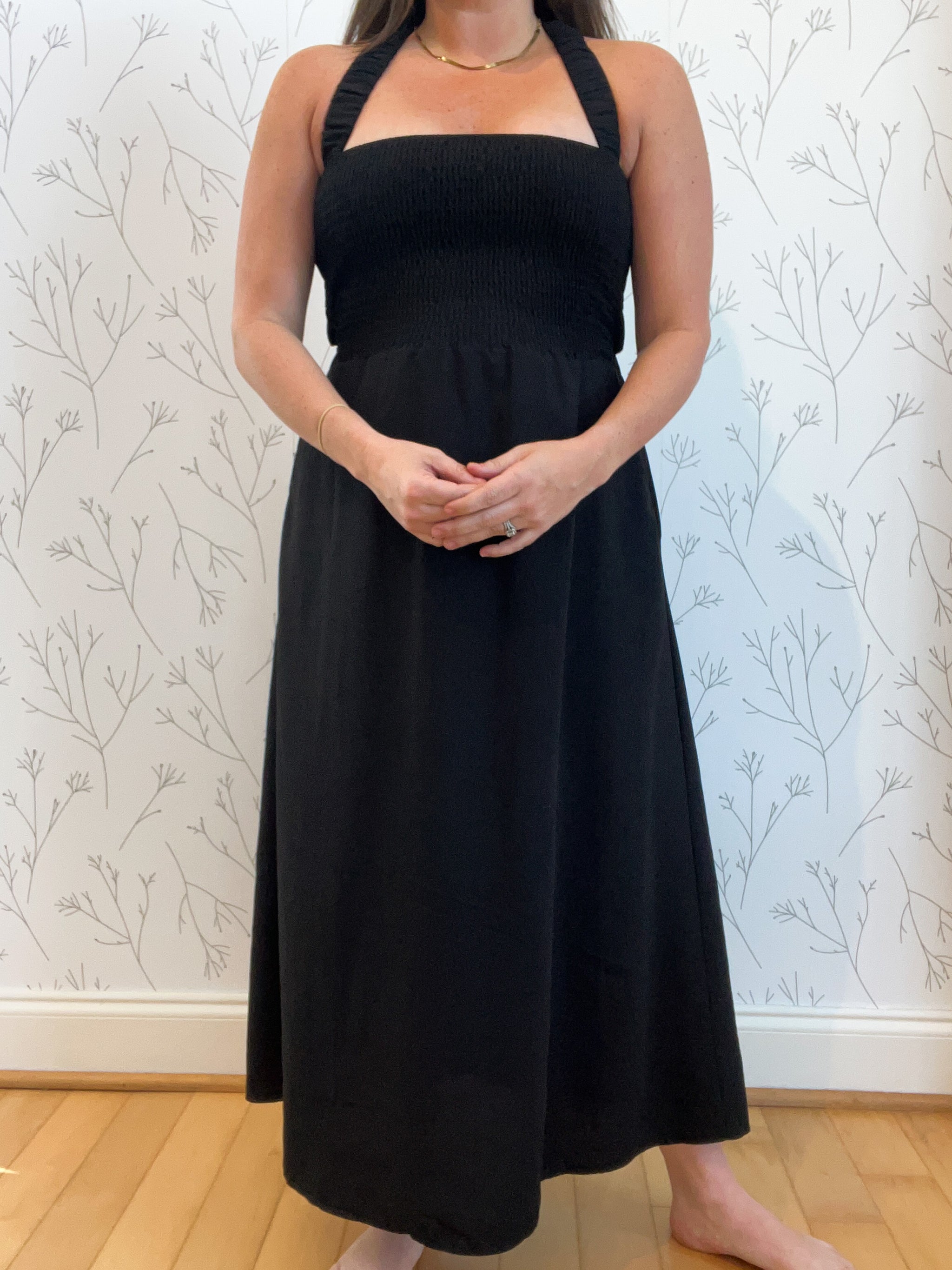 Open Back Midi Dress
