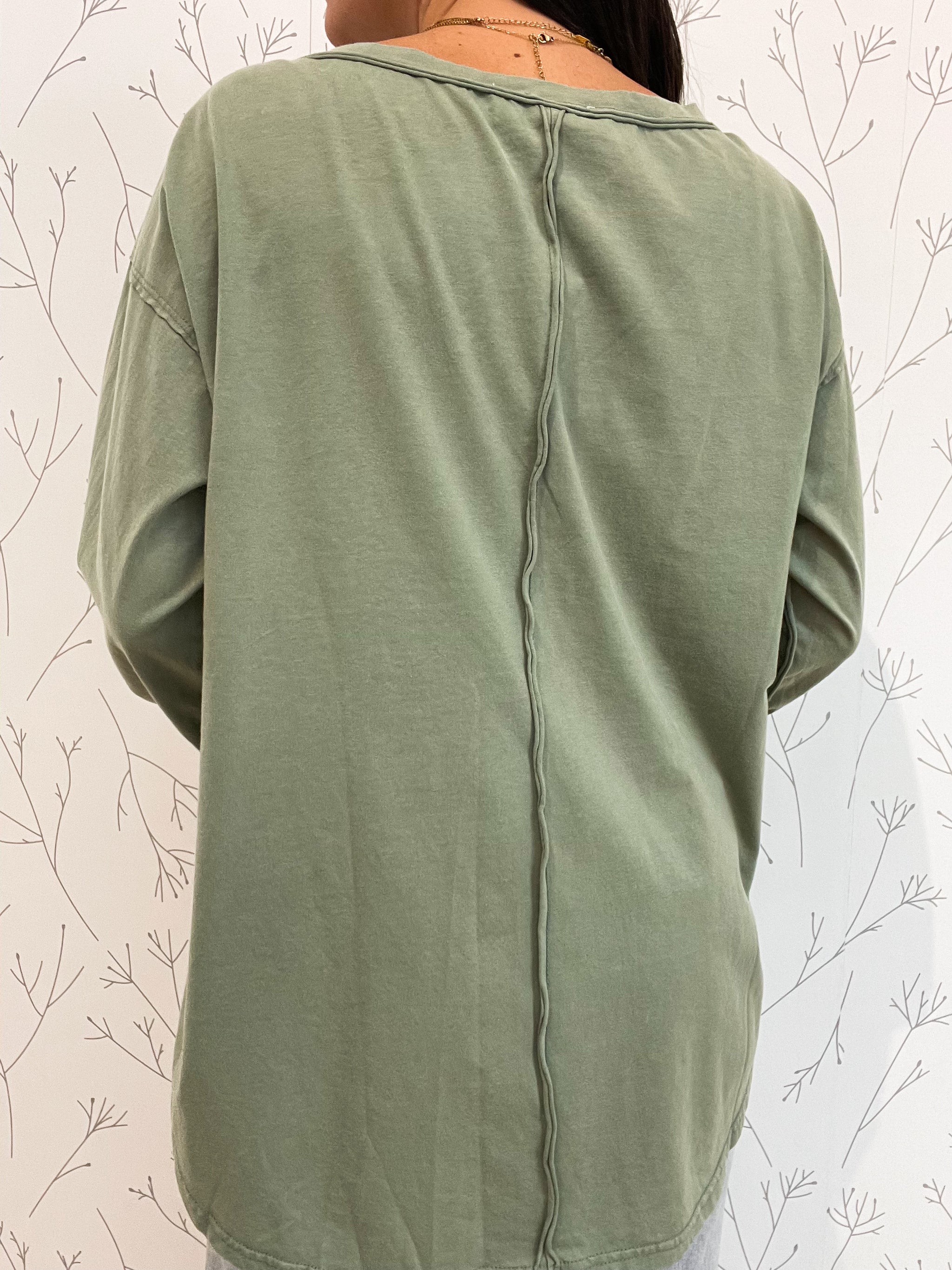 Lace Up Long Sleeve Top