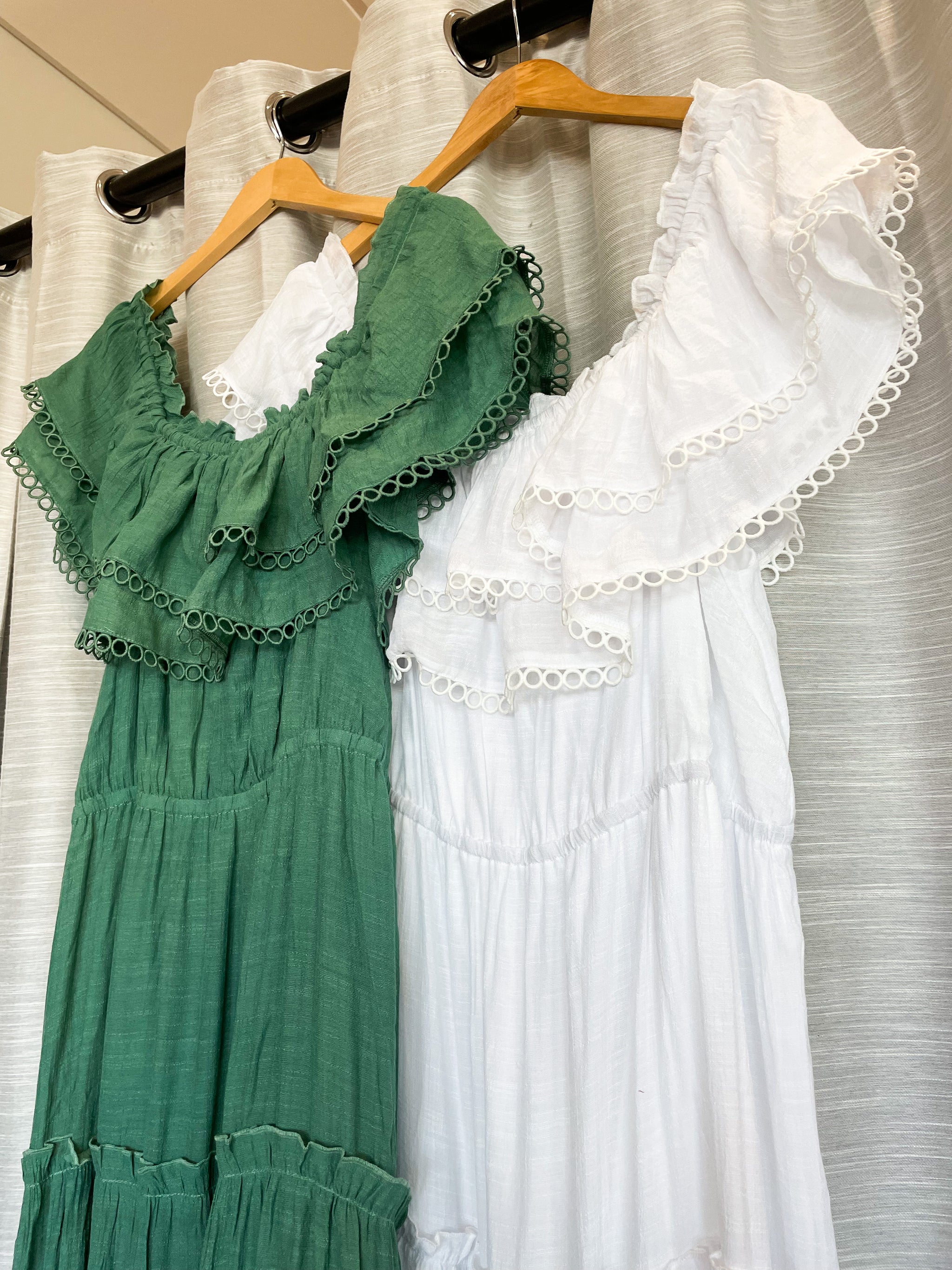 Olivia Off Shoulder Ruffle Maxi Dress - Plus