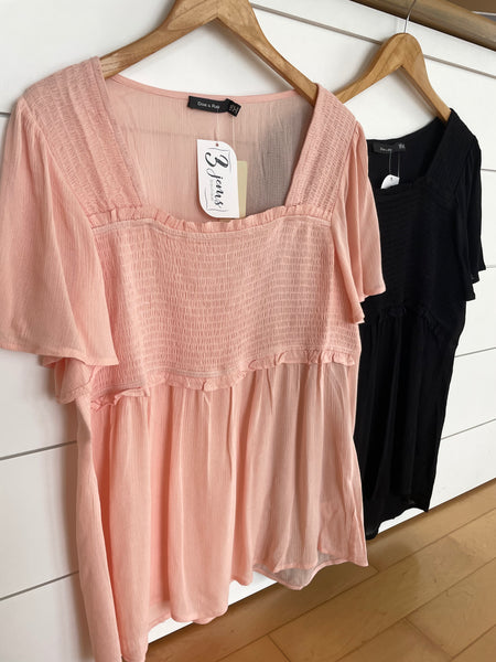 Smocked Blouse - Plus