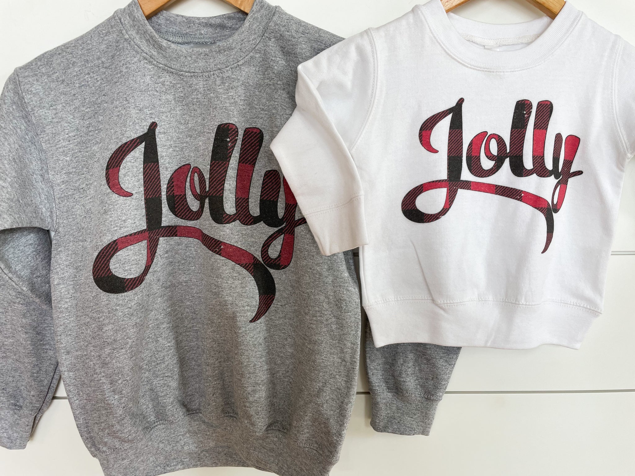 "Jolly" Plaid Graphic Crewneck (Toddler/Kids)