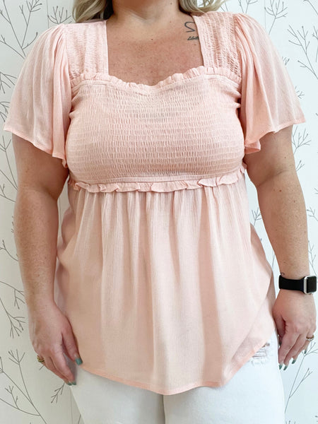 Smocked Blouse - Plus